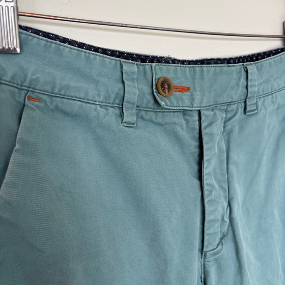 Ted Baker Blue Green Twill Shorts Classic Summer Preppy Size 30R - Picture 6 of 7